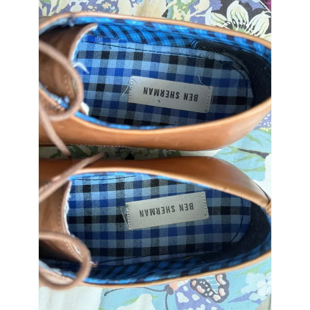 Ben Sherman Men’s Brown Leather Lace Up Loafers size 42 US size 9 - Picture 5 of 8